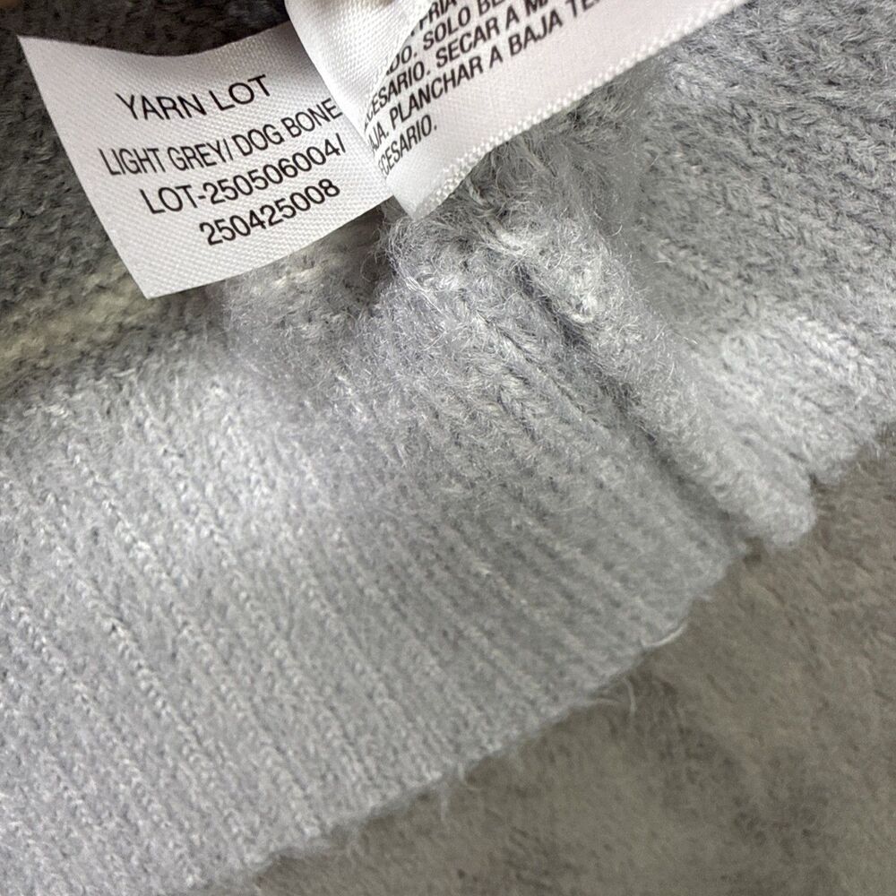 Target Women's Grey Stripe Sweater S NWT Recycled Polyester Pullover New - Picture 4 of 9